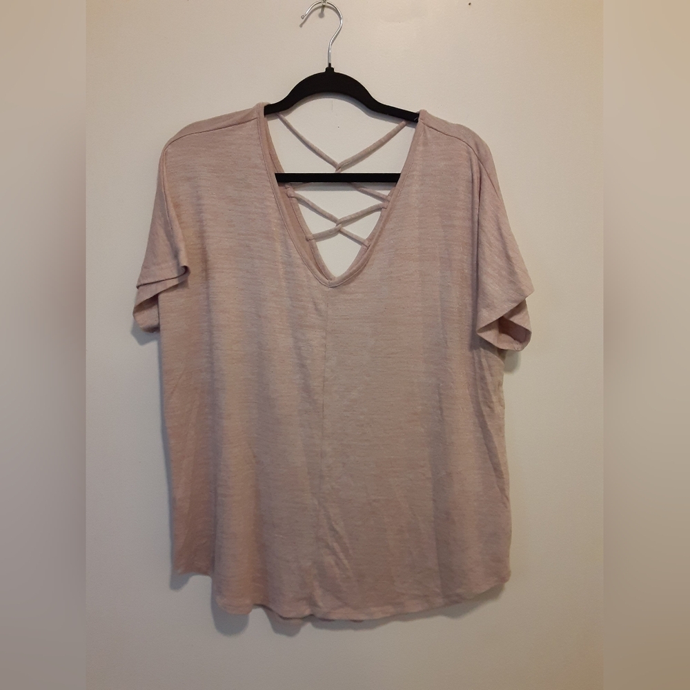 a.n.a Light Pink Short Sleeve Tee